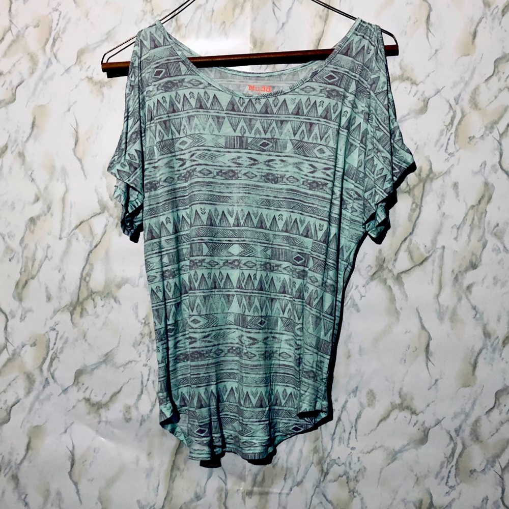 Aztec off the shoulder tank/tee